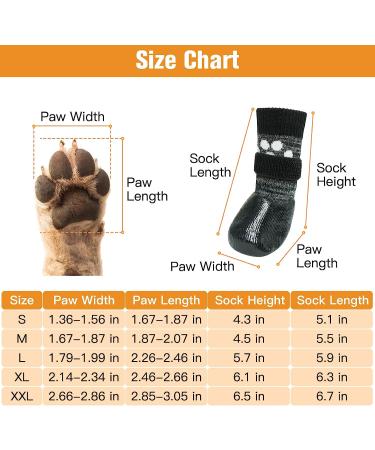 KOOLTAIL Dog Socks XL - Anti-Slip with Straps, Waterproof Paw Protector for Traction Control - Black (2.6 Width x 6.3 Length) - Buy Online on SooperMarket.com