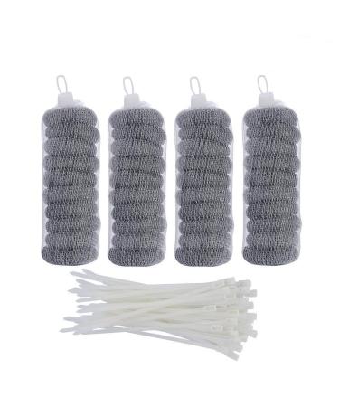 SUNHE 40 Pieces Lint Traps Washing Machine Lint Trap Snare Laundry Mesh Washer Hose Filter with 40 Pieces Cable Ties (40)