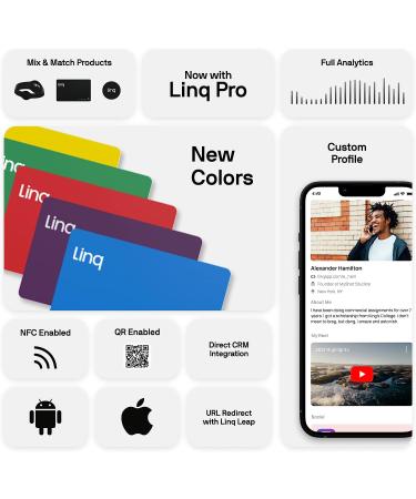 Linq Digital Business Card - Smart NFC Contact & Networking Card (Bamboo) - Buy Online on SooperMarket.com