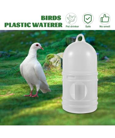 2Pcs Bird Waterer Pigeon Drinker Dispenser - Plastic Pet Water Feeder for Parrot Cage - Buy Online on SooperMarket.com