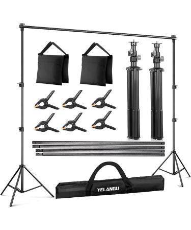 YELANGU 10Ft Photo Backdrop Stand, Adjustable Background Support for Parties. Portable Banner Back Drop Stand for Photography,Wedding and Advertising Display