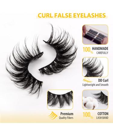 6D Cat Eye False Eyelashes - 9 Pairs of Natural Curly and Dramatic Fluffy Mink Lashes (G886) - Buy Online on SooperMarket.com