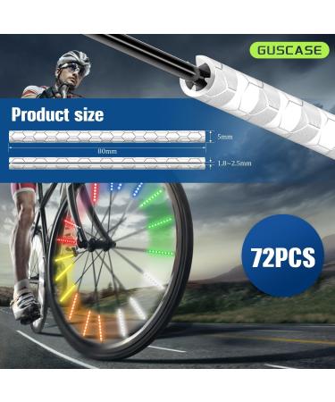 Guscase Bicycle Spoke Reflectors - 360 Visibility | 72-Piece Set | Easy to Assemble | Bright Colors | Bike Accessories - Buy Online on SooperMarket.com