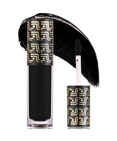Matte Black Liquid Lipstick Professional Halloween Special Effects Makeup Long Lasting Waterproof Face Body Paint Lip Gloss for Cosplay Goth Makeup Brown