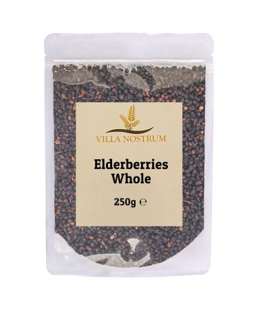 Elderberries Whole - Dried Elderberries 250g by Villa Nostrum