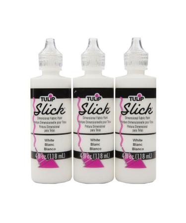 Tulip Dimensional Fabric Paint 4 oz Slick White 3 Pack 4 Fl Oz (Pack of 3) 3 Count