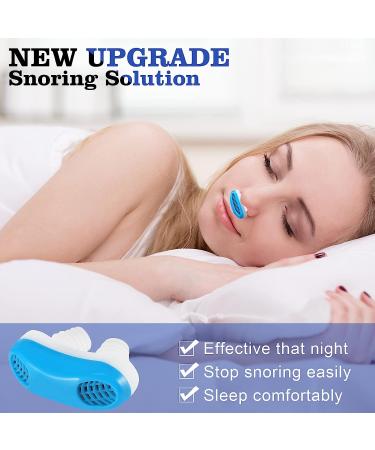 2-in-1 Anti Snoring Nose Air Purifier | Nasal Vents for CPAP Users | Stop Snoring Sleep Aid for Men and Women - Blue - Buy Online on SooperMarket.com