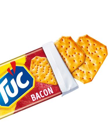 TUC Bacon Crackers - 100g Salted Snack Biscuits | Bacon-Flavoured Snack | International Shipping Available - Buy Online on SooperMarket.com