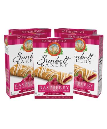 Sunbelt Bakery's Raspberry Fruit & Grain Bars, 5 Boxes, No Preservatives (40 Bars) Raspberry  8 Count (Pack of 5)