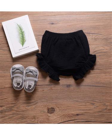 HASAKI 2Pcs Kids Linen Bloomer Shorts - Newborn Baby Diaper Cover 12-18 Months - Black+Khaki - Buy Online on SooperMarket.com