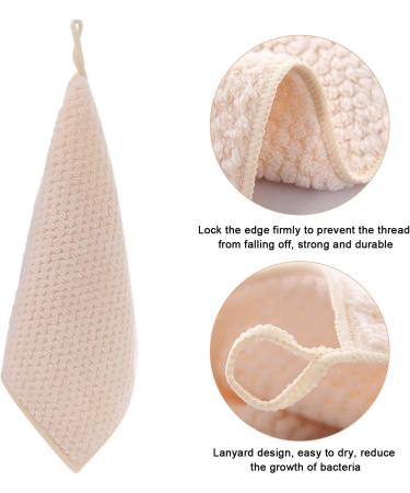 Onlup Hanging Hand Towels Set - Super Absorbent Small Towels for Kitchen & Bathroom - Set of 5 (Beige, Pink, Purple, Gray, Blue) - Buy Online on SooperMarket.com