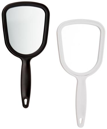 Soft 'N Style Hand Mirror 4-1/2 x 3-3/4 6 white 6 black (Pack of 12)