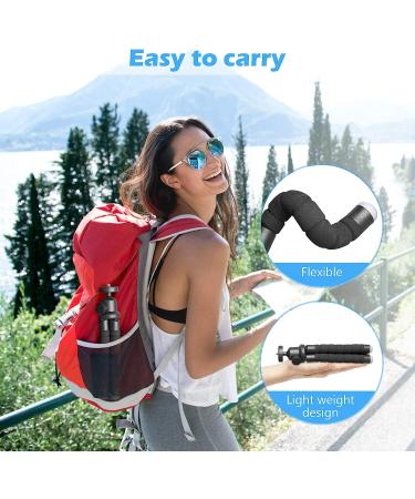 UBeesize Phone Tripod - Portable & Flexible Stand with Wireless Remote and Clip for Video Recording (Black) - Buy Online on SooperMarket.com
