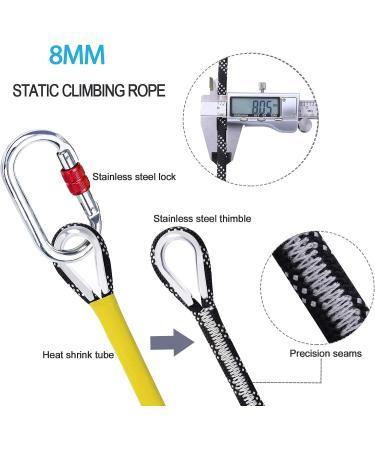 WEREWOLVES 8MM Climbing Rope - High Strength Safety Rope for Rock Climbing, Rappelling, Fire Rescue - 32ft Length - Buy Online on SooperMarket.com