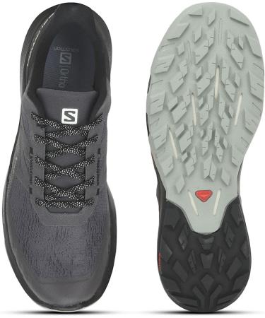 Salomon Men's OUTPULSE Gore-Tex Hiking Shoes 11.5 - Magnet/Black/Wrought Iron | Waterproof Outdoor Shoe - Buy Online on SooperMarket.com