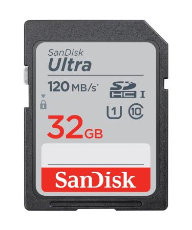 SanDisk 32GB Ultra SDHC UHS-I Memory Card - 120MB/s, C10, U1, Full HD, SD Card - SDSDUN4-032G-GN6IN Memory Card Only 32GB