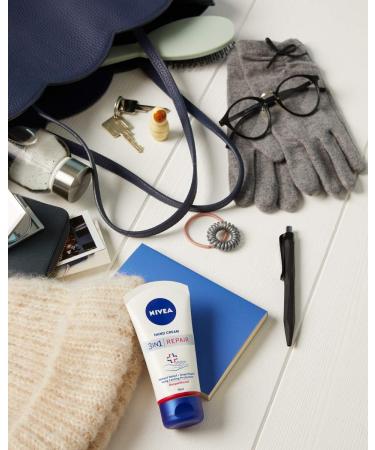 NIVEA 3-in-1 hand cream (75 ml) rich skin cream with dexpanthenol for intensive care hand care for very dry and cracked hands 75 ml (Pack of 1) - Buy Online on SooperMarket.com
