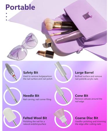 Buy SENMO Cordless Electric Nail Drill - Professional Rechargeable Nail File for Acrylic & Gel Nails - Portable Efile Nail Kit for Home Salon - Pink - Buy Online on SooperMarket.com