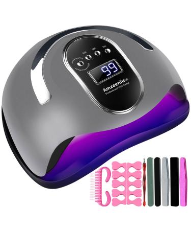 Amzeeniu 168W nail dryer lamp UV LED lamp infrared sensor digital professional nail lamp with 4 timer settings for all gel nail dryers
