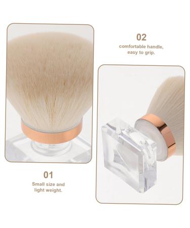 Premium White Powder Brush for Women - Mushroom Head Makeup Tool | Loose Powder Brush | Soft Artificial Fiber - Buy Online on SooperMarket.com