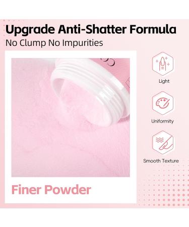 Coscelia 8G Clear Acrylic Powder French Nail Art Powder System for Acrylic Nails Extension DIY at Home Long-Lasting No Needed Nail Lamp Cured - Buy Online on SooperMarket.com