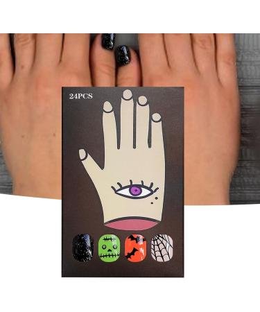 Veeteah Cute Halloween Nails | Artificial Nails Full Stick On Nails False Nails Cute Ghosts Artificial Full Women's Halloween Ghost Press-Ons Fake Nails - Buy Online on SooperMarket.com