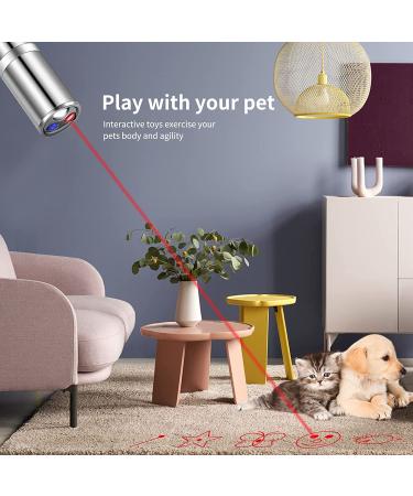 Pet Cat Laser Toy  USB Rechargeable Handheld Pointer  5 Red Laser Patterns  Suitable Indoor Interaction with Cats or Dogs - Buy Online on SooperMarket.com