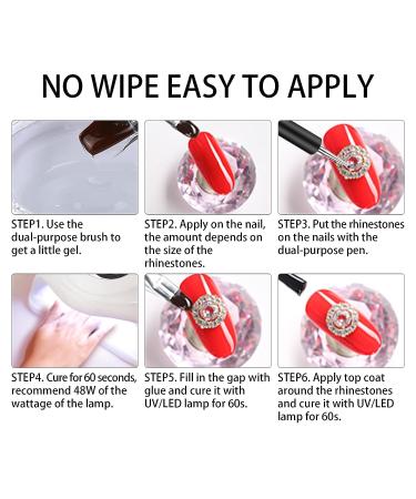 Lofuanna 15ml Rhinestone Glue Gel Kit - Clear Adhesive for Nail Art & Jewelry with Dual-Purpose Brush Pen - 2PCS - Buy Online on SooperMarket.com