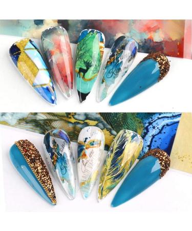 Marble Nail Art Foils Transfer Stickers - Nail Art Supplies for DIY Manicure Design - Buy Online on SooperMarket.com