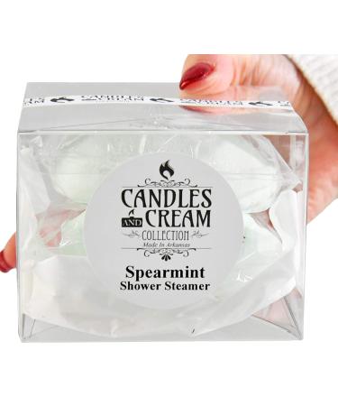 Candles and Cream Spearmint Shower Steamer Set - Aromatherapy for Stress Relief, Restore & Soothe Body (2-Pack) - Buy Online on SooperMarket.com