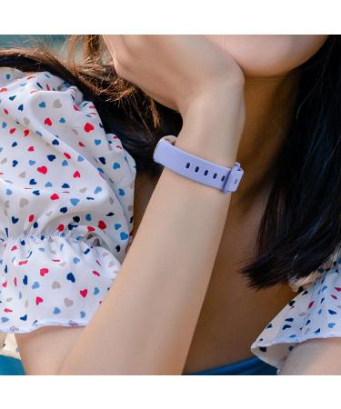3 Pack Silicone Bands for Fitbit Luxe with Screen Protector Case - Women's Sport Replacement Wristbands - White, Pink, Violet - Large - Buy Online on SooperMarket.com