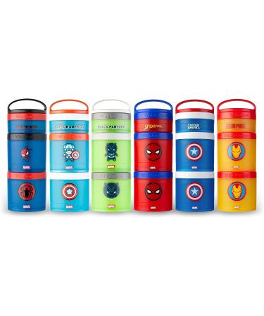 Whiskware Captain America Snack Cups for Kids | 3 Stackable Containers for School and Travel - Buy Online on SooperMarket.com