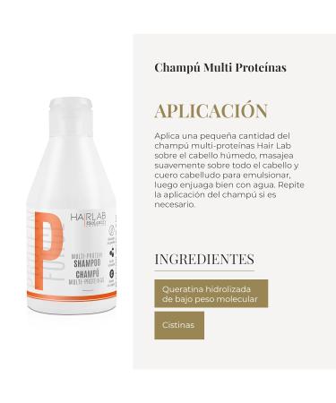 Salerm Cosmetics HAIRLAB Multi-Protein Shampoo 10.6 oz - Nourishing & Hydrating Hair Care for All Hair Types - International Shipping Available - Buy Online on SooperMarket.com