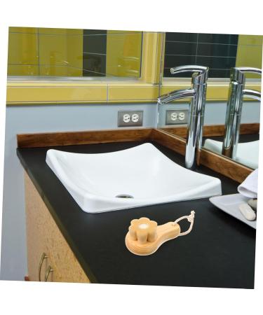 HAPINARY Face Exfoliator artificial fiber wooden handle wooden Pore Brush skin care tools washbasin skin care soft fur cleasing milk face dry brush dry brushing the face face scrub brush - Buy Online on SooperMarket.com