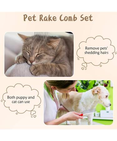 4-Piece Pet Grooming Set: Dematting Comb, Slicker Brush, Steel Comb - Dog & Cat Grooming Tools - Buy Online on SooperMarket.com