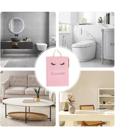 Toilet Paper | Hangable Cotton Cute Eyelash Shape Toilet Paper Organizer for Bathroom | Toilet Paper Dispenser Box for Camping Bathroom RV Car Travel No Glue or Drill Needed Dalynn Pink - Buy Online on SooperMarket.com