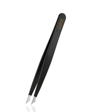 Rubis tweezers Evolution 2in1 - pointed weird and fine - splinter tweezers for ingrown hair and splinter - pluck eyebrows - black black