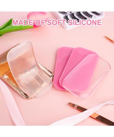 4-Piece Silicone Lash Pad Set for Eyelash Extensions | Pink & Transparent | Reusable Gasket Pallet for Loose False Lashes - Women's Lash Extension Supplies - Buy Online on SooperMarket.com