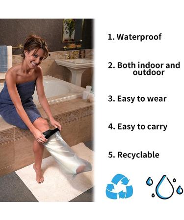 yuoseg Waterproof Cast Shower Cover Leg for Adults Foot and Lower Leg Cast Wounds Protector Showering Bath Accessories - Buy Online on SooperMarket.com