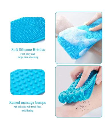 36 inch Extra Long Silicone Back Scrubber for Men and Women - Comfortable & Strong Body Cleaning Shower Brush - Buy Online on SooperMarket.com
