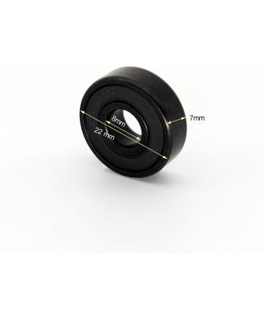 Z-FIRST High Speed 608RS Hybrid Black Ceramic Bearings for Longboard, Inline Skates, Skateboard, Scooters - Pack of 4 (Black) - Buy Online on SooperMarket.com