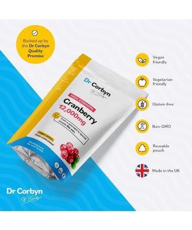 Dr Corbyn Cranberry 12,000mg - 120 Tablets | High-Strength Daily Cranberry Supplement for Urinary Tract & Bladder Health | Vega & UK Made - Buy Online on SooperMarket.com