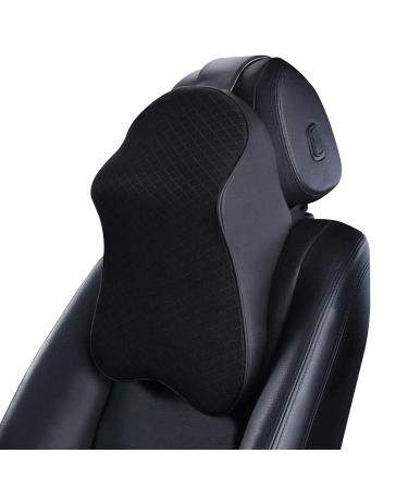 ZATOTOO Car Neck Support - Headrest for Car Seat in Memory Foam Breathable Removable and Washable Cover Black Black-3
