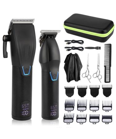 Electric Hair Clipper Set Professional Intelligent Display Speed Adjustable Strong Motor Low Noise