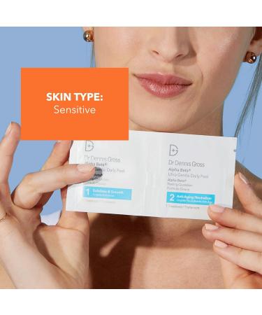 Dr. Dennis Gross Alpha Beta Ultra Gentle Daily Peel - 30 Treatments for Dehydrated or Sensitive Skin, Uneven Tone, Fine Lines & Enlarged Pores - Buy Online on SooperMarket.com