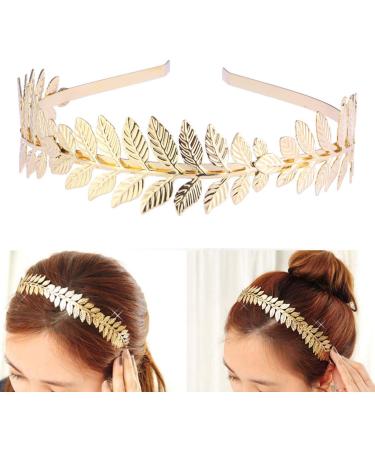 Luoem Tiara for Bride Crown Hair Band Headband Goddess (Gold) - Buy Online on SooperMarket.com