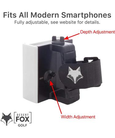 Desert Fox Golf Phone Caddy - Black | Convenient Golf Accessory - Buy Online on SooperMarket.com