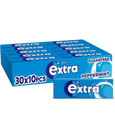 Extra Chewing Gum Sugar Free Peppermint Flavour Chewing Gum Bulk 30 Packs of 10 Pieces & White Chewing Gum Bottle Sugar Free Bubblemint Flavour 46 Pieces - Buy Online on SooperMarket.com