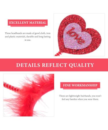 Amosfun 1pc Valentine's Day Headband Valentines Head Bopper Fancy Dress Headband Love Heart Sequin Headband Valentines Love Headpiece Alien Headband Wedding Party Supplies Miss Gritbo - Buy Online on SooperMarket.com