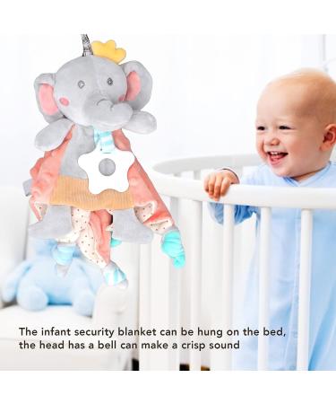 WBTY Baby Security Blanket: Super Soft Plush Elephant Cuddle Toy with Teether for Newborn Boys and Girls - Buy Online on SooperMarket.com